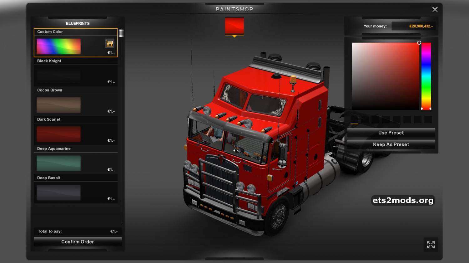 Мод Обновление Kenworth K-100 V2.0