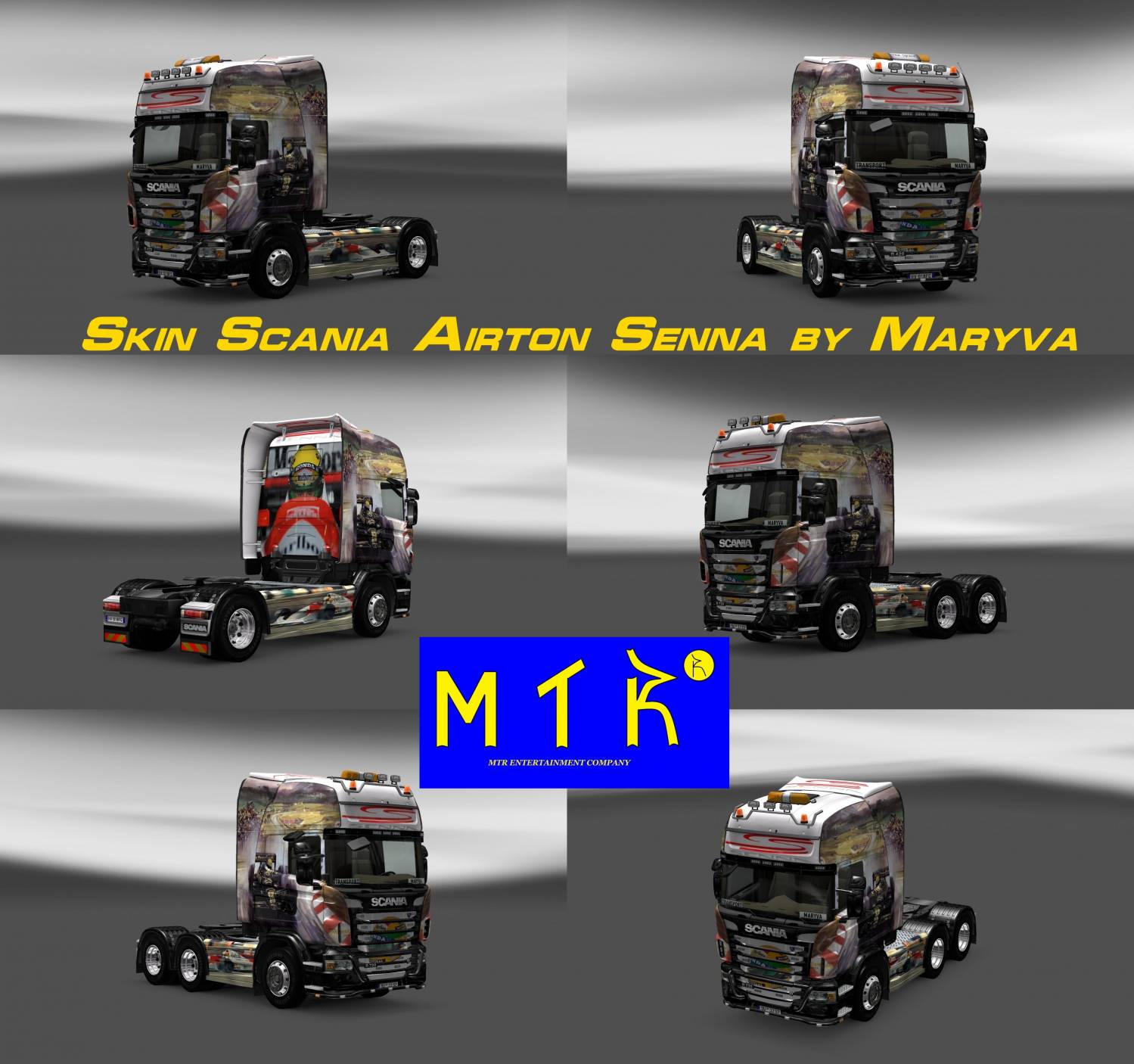 Скин Airton Senna для грузовика Scania