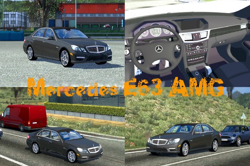 Автомобиль Mercedes E63 AMG + Интерьер v 1.0