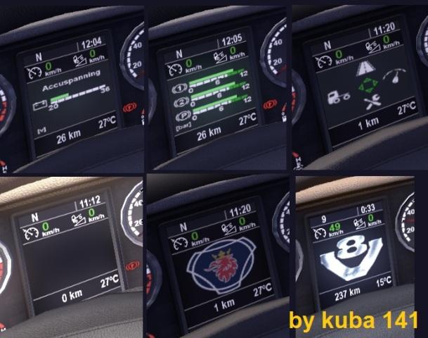 Новая приборная панель для грузовиков SCANIA R и STREAMLINE