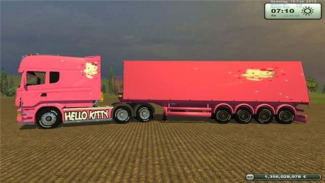 Scania Longline Hello Kitty v1.0 [mp]