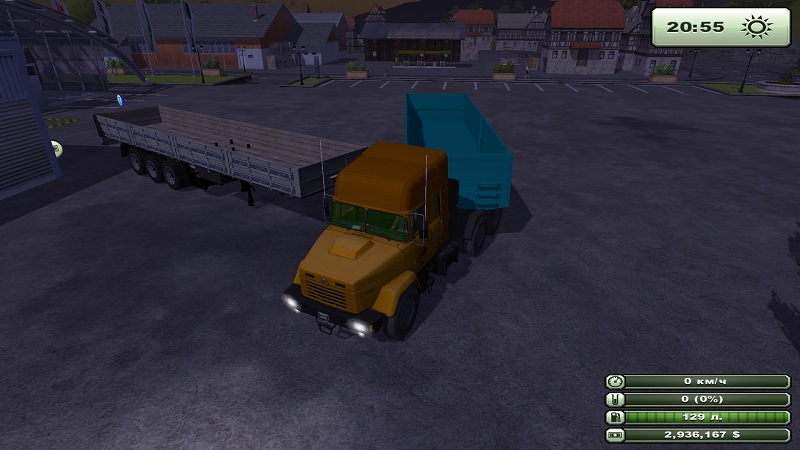 KRAZ + 2 ПОЛУПРИЦЕПА